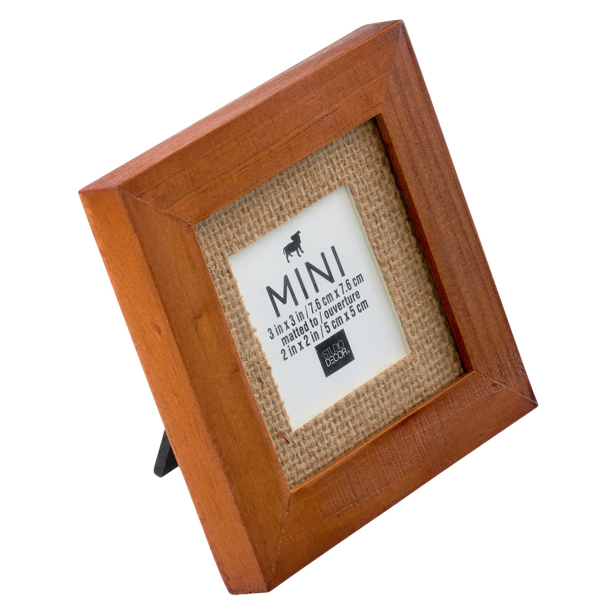 Mini Walnut Frame with Burlap Mat by Studio Décor®